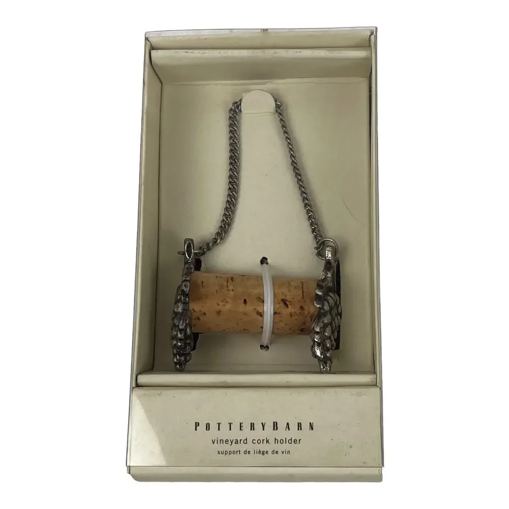 NIB Pottery Barn Decanter Cork Holder Wine Enthusiast